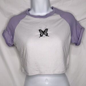 StreetWear society butterfly croptop Medium